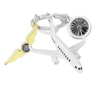 METALMORPHOSE - Porte-clés Pilote d'Avion - Porte Clé Aviation - Cadeau Original Homme et Femme