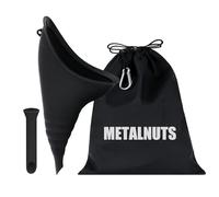 MetalNuts Urinoir féminin Portable - Kit Voyage avec Entonnoir et Pochette de Rangement - Noir