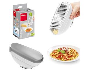 Metaltex 199709080 Râpe avec rangement, plastique, acier inoxydable, couleur unie