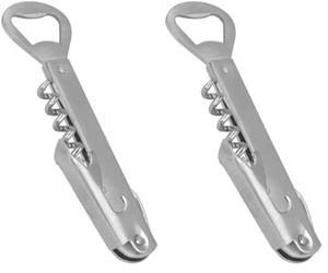 Metaltex 250511 Tire-Bouchon Limonadier Acier Inoxydable Argent 14 cm (Lot de 2)