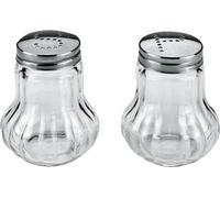 Metaltex 252-913010 Set salière/poivrière 7cm, verre / inox, clair/argent, 2 pièces (1 set)