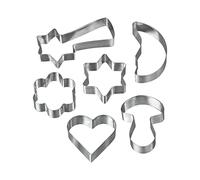 Emporte-pièces en inox - Multicolore - METALTEX - Lot de 6 - Compatibilité lave-vaisselle - Gris