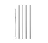 Metaltex 253135001 Lot de 12 pailles en plastique Transparent