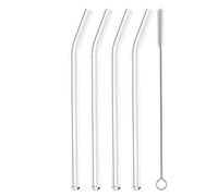 Metaltex 253186000 Lot de 4 pailles en verre