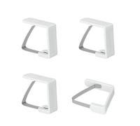 Metaltex 254505080 Pince à nappe ABS Inox, blanc/argent (pack de 4)