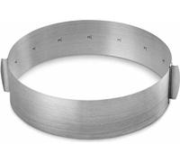 Metaltex 257-715010 Cercle à tarte Viennoise réglable, inox, argent