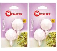 Metaltex 295001 Crochet Ventouse à Levier Plastique Multicolore 2 Pièces (Lot de 2)