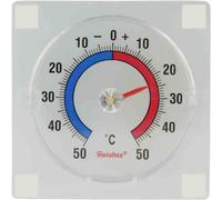 Metaltex 298-017080 Thermomètre de fenêtre en plastique, à coller, blanc