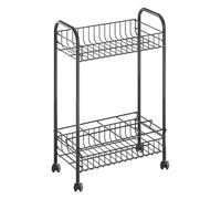 METALTEX 382928000 Berlino Lava Chariot multi-usages avec porte-bouteilles, 41 x 23 x 63 cm, TouchTherm, noir mat