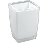 Metaltex 401034014 Style Gobelet à Brosse à dent Plastique Blanc/Transparent 8 x 6 x 11 cm