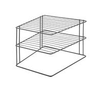 Metaltex Armoire d'angle Palio Lava à 2 niveaux 25x25x19cm TouchTherm, noir, 3 PIANI