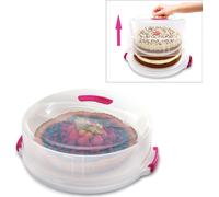 Metaltex Bac à tarte ø36cm réglable en hauteur, transparent/rouge/blanc