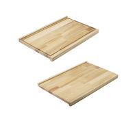 Metaltex - Planche de cuisine en bois coupe réversible 55 x 35 x 2 cm