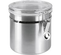 Metaltex boîte à provisions avec couvercle acrylique 1,0 l, Ø 11,8 cm, H 12 cm, gris argenté