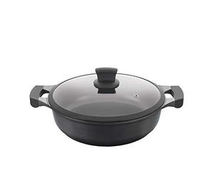 METALTEX Cacerola Baja Aluminio Fundido 34 cm, Negro