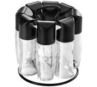 Metaltex Carrousel à épices Spice 8, 8 bocaux en verre, 15x16x14,5 cm, noir
