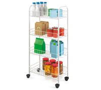 Metaltex Chariot multi-usages avec 4 paniers blanc 41 x 23 x 84 cm