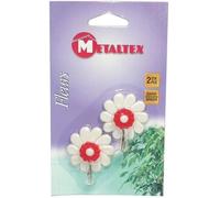 METALTEX - Crochet adh.fleurs x2 blister 292001