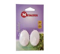Lot de 2 crochets adhésifs - - Blanc - Plastique