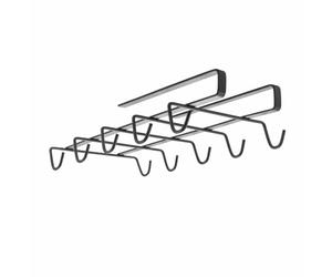 Metaltex Cup Holder, Iron Wire, Black, 14 x 28 x 6 cm