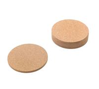 Metaltex Lot de 6 sous-Verres en liège, 9 cm, Protection élégante pour Table, comptoir, Surfaces, Marron