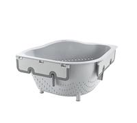 Metaltex Passoire d'angle Drain On 185023000 – plastique ajustable – gris