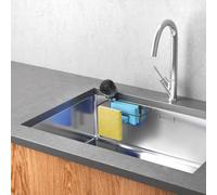 Metaltex Dry Neat Lava - Organisateur d'évier finition Touch Therm. Couleur noire