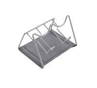 Metaltex Egouttoir/porte-bouteilles Sodatex-2 pour 2 bouteilles avec tapis d'égouttage 21x17x14cm, gris argenté