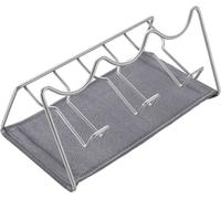 Metaltex Egouttoir/porte-bouteilles Sodatex-3 pour 3 bouteilles avec tapis d'égouttage 30x17x14cm, gris argenté