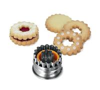 Metaltex en acier inoxydable en forme de tarte-emporte-pièces à pâtisserie poussoir argenté Argent