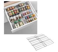 METALTEX Estantería para Especias, Plata, 26x47x3cm