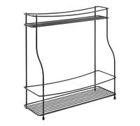 Metaltex Étagère à épices à 2 niveaux Basalmico Noir