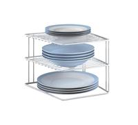 Metaltex 364202095 Armoire d'angle Silos, 2 niveaux, 25 x 25 x 19 cm, blanc