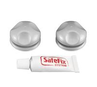 Metaltex Eureka / 350480039 Crochets à coller Safe fix Pack de 2