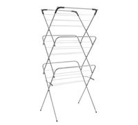 Metaltex Extra-Fin 9,5 m - 3-Tier Concertina Séchoir à Linge Argenté