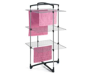 Metaltex Fortino Séchoir à Linge Pliable, Tour 3 étages, argenté, 25 m