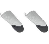 METALTEX Four Mitaines, avec Grip antidérapant, Coton, Gris, 30 cm (Lot de 2)