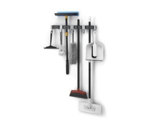 Metaltex Hang-up Lot de 2 porte-balais avec 3 crochets