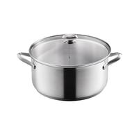 Metaltex ICONA - Casserole basse en acier inoxydable 30 cm 8,5 l