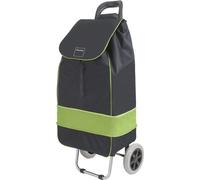 Metaltex Lily Shopping Trolley, Stoff, schwarz/grün, 36 x 39 x 95 cm