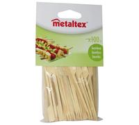 METALTEX Lot de 100 Pics cocktail en bambou 9 cm avec poignées