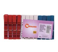 METALTEX Lot de 24 Pinces à linge en plastique