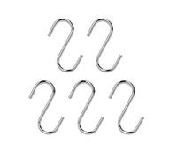 Metaltex Lot de 5 crochets en S 7 cm, chromé