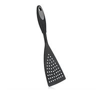 Metaltex Metalex Britannia Grande spatule ajourée en Nylon avec Manche en Caoutchouc thermorésistant Noir/Insert coloré au Niveau du Manche