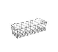 Metaltex Multipurpose Basket, Metal, Black, 33x12x9 cm
