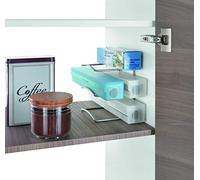 Metaltex Organiseur Porte Rouleaux de Cuisine, Gris métallisé, 12 x 14 x 15 cm