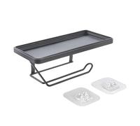 Metaltex Origin Lava U-Fix 401136000 Toilet Roll Holder with Shelf