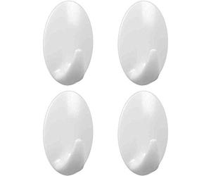 Metaltex Ovoid 292002 Lot de 4 Crochets adhésifs Multicolores 4,2 x 2,6 cm
