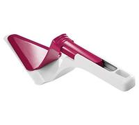 Metaltex pelle et tranche a tarte avec poussoir plastique - 27 cm - blanc et rose cerise