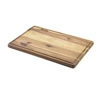 Metaltex Planche à découper en bois d'acacia avec rigole pour jus 39 x 26 x 2 cm Marron